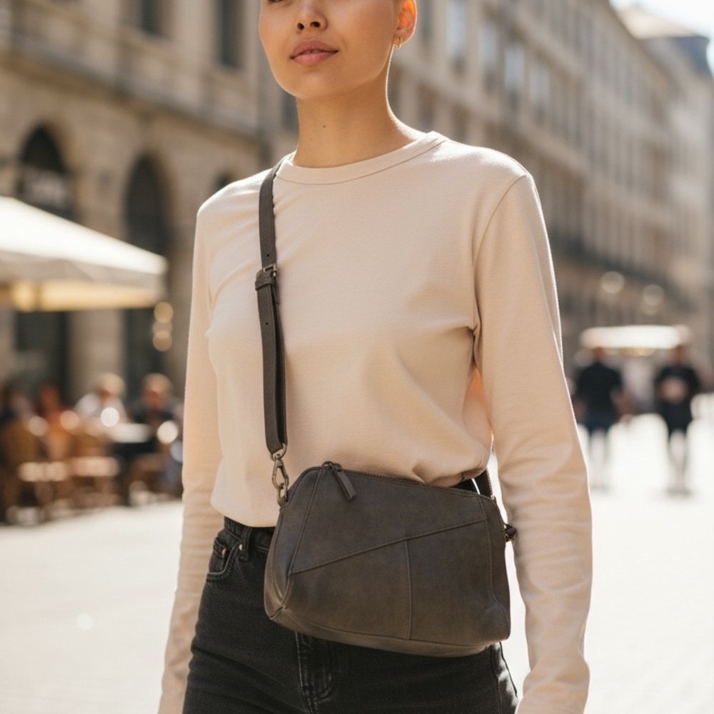 Joy Susan Charcoal Crossbody Bag